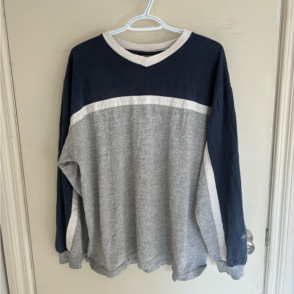 Vintage Gotcha Navy and White Long Sleeve Shirt